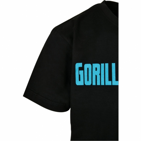 Gorilla Sports T-Paita, S-XXXL, 100% Puuvilla, Unisex, Musta/Sininen