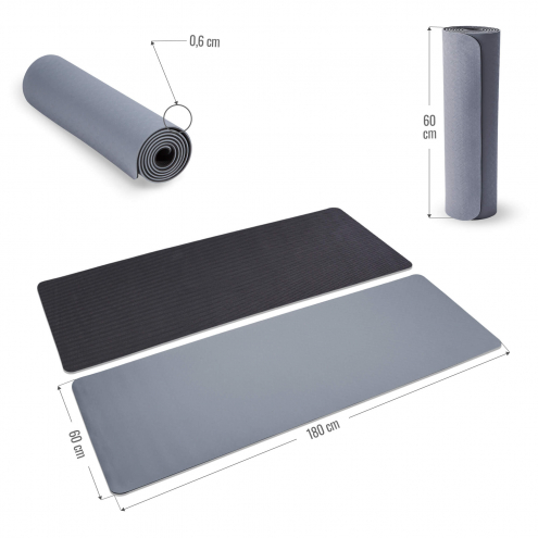 Joogamatto 6mm, Ihoystävällinen, 180x60cm