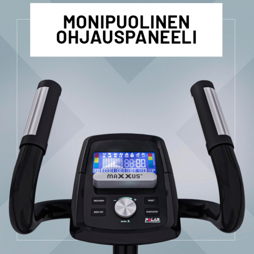 MAXXUS Crosstrainer CX 7.8 Magneettivastuksella 26kg Vauhtipyörällä MAXXUS Crosstrainer CX 7.8 Magneettivastuksella 26kg Vauhtipyörällä