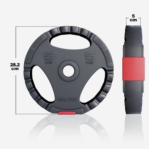 Levytankosarja 100kg / Vinyyli Tri Grip Levypainot + Suora Levytanko, EZ Kulmatanko Ja Käsipainotangot