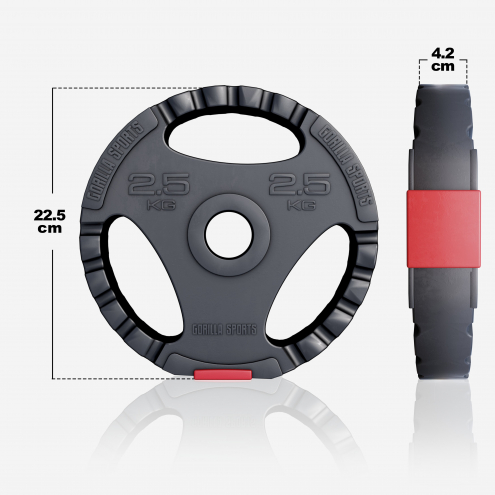 Levytankosarja 100kg / Vinyyli Tri Grip Levypainot + Suora Levytanko, EZ Kulmatanko Ja Käsipainotangot