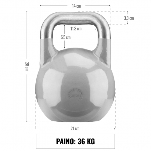 OUTLET! Kisakahvakuula 12 kg, Valettu Teräs (Sininen)
