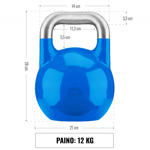 OUTLET! Kisakahvakuula 12 kg, Valettu Teräs (Sininen)