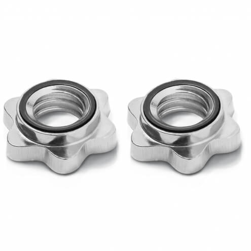 OUTLET! 2x Käsipainotangot Kierrelukoilla Ø 30mm Levypainoille 42cm, 2,5kg Kromi