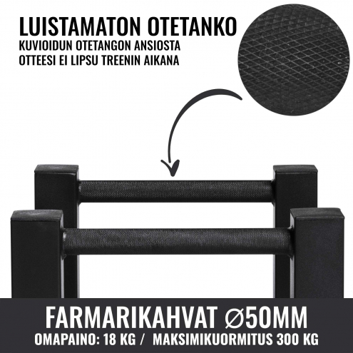 Farmarikahvat / Farmarisalkut 131,5cm, Ø 50mm, 18kg Musta