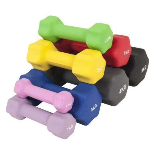 Aerobic käsipainot hexagon 1-10kg Aerobic käsipainot hexagon 1-10kg
