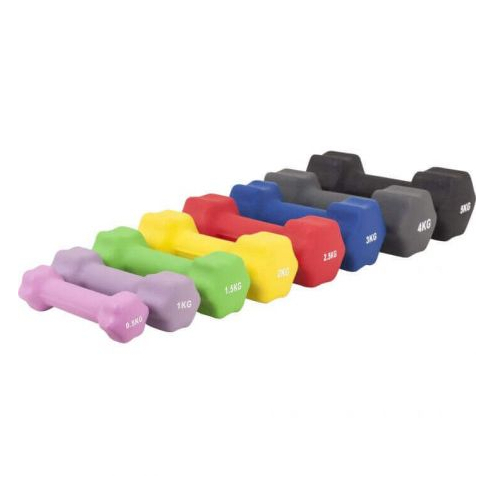 Aerobic käsipainot hexagon 1-10kg Aerobic käsipainot hexagon 1-10kg