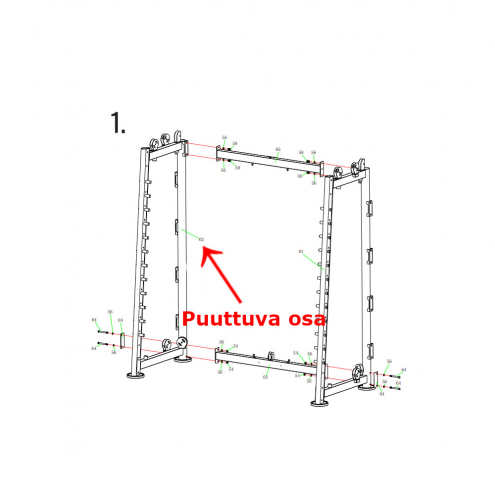 OUTLET-TUOTE! LUE TUOTETIEDOT! Smith-Laite XXL / Kuntokeskus Vetotaljoilla Ja Leuanvetotangolla Ø 50/51mm Levypainoille