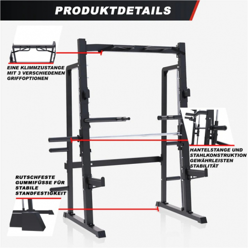 Half Rack Smith-Laite Levypainotelineillä Ø 30/50mm Levypainoille Max. 300kg