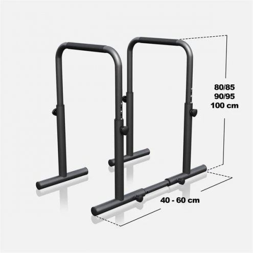 Dippitelineet / Nojapuut Kotiin, Korkeussäädettävä 80-100 cm Max. 500kg Musta