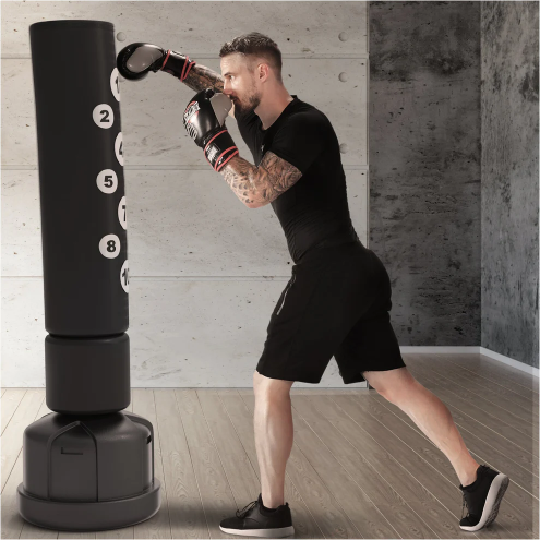 Vapaasti Seisova Nyrkkeilysäkki 190 cm, 160 kg, Keinonahka