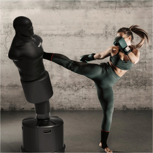 MAXXUS PRO FIGHTER Vapaasti Seisova Nyrkkeilysäkki 186cm, 130kg, Musta