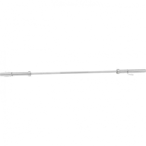 OUTLET! VAIN NOUTO! Olympia Levypainotanko Jousilukoilla 220cm, Ø 50mm, 20kg Kromi
