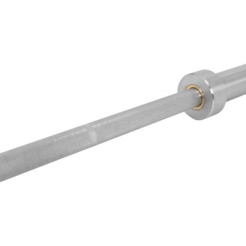 OUTLET! VAIN NOUTO! Olympia Levypainotanko Jousilukoilla 220cm, Ø 50mm, 20kg Kromi