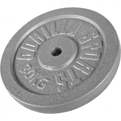 YKSITTÄISKAPPALE! Levypaino 30kg, 30mm Rautainen Levypaino, Harmaa