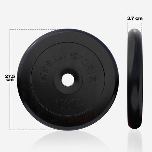 Levypaino 10kg, 30mm Kuminen Levypaino, Musta