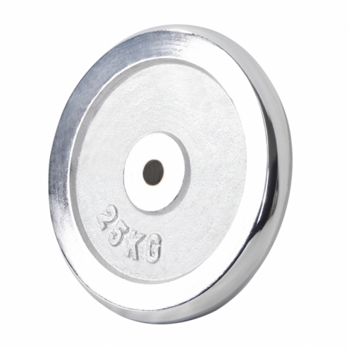 YKSITTÄISKAPPALE! Levypaino 25kg, 30mm Rautainen Levypaino, Kromi