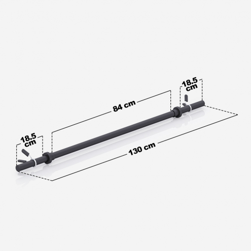 Pump Tanko Jousilukoilla 130cm ja Levytangon Pehmuste, Ø 30mm, 2kg Musta Pump Tanko Jousilukoilla 130cm ja Levytangon Pehmuste, Ø 30mm, 2kg Musta