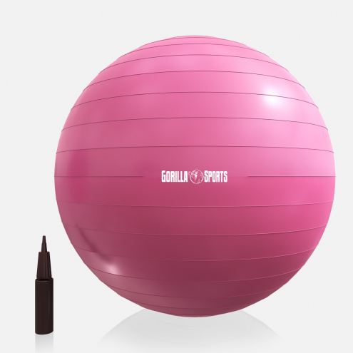 Jumppapallo 55cm, Harjoituspallo ja Pumppu, Useita Värejä