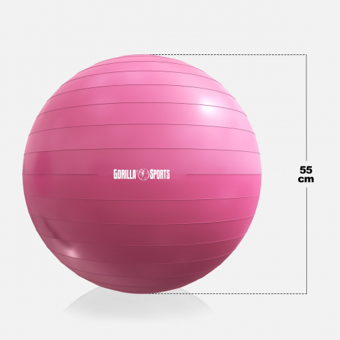Jumppapallo 55cm, Harjoituspallo ja Pumppu, Useita Värejä