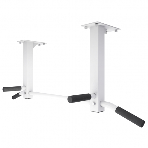 OUTLET! Leuanvetotanko Kattoon Kumikahvoilla 100x40x20cm Max. 350kg Valkoinen