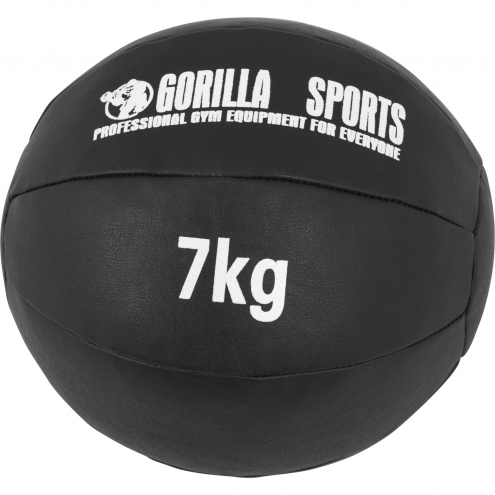 Wall Ball Kuntopallosetti 55 kg, Musta keinonahka, 1 - 10 kg