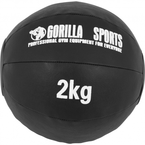 Wall Ball Kuntopallosetti 55 kg, Musta keinonahka, 1 - 10 kg