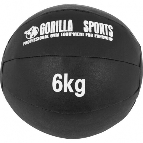 Wall Ball Kuntopallot 1 kg - 10kg, Musta PU