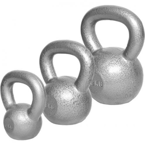 Valurautainen kahvakuulapaketti 4kg + 8kg + 12kg Valurautainen kahvakuulapaketti 4kg + 8kg + 12kg