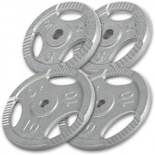 2x10kg 2x5kg Tri Grip valurautapainot 2x10kg 2x5kg Tri Grip valurautapainot
