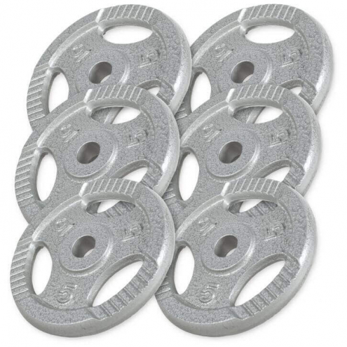 6x5kg Tri Grip valurautapainot 6x5kg Tri Grip valurautapainot