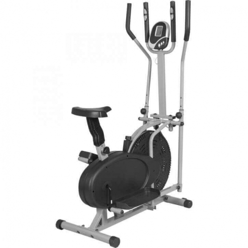 Crosstrainer Korkeussäädettävällä Satulalla Ja Kahvoilla 1,8kg Vauhtipyörällä 86,5x51x146cm Musta/Harmaa Crosstrainer Korkeussäädettävällä Satulalla Ja Kahvoilla 1,8kg Vauhtipyörällä 86,5x51x146cm Musta/Harmaa