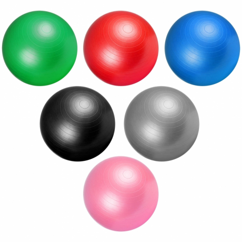 Jumppapallo 65cm, Harjoituspallo ja Pumppu, Useita Värejä