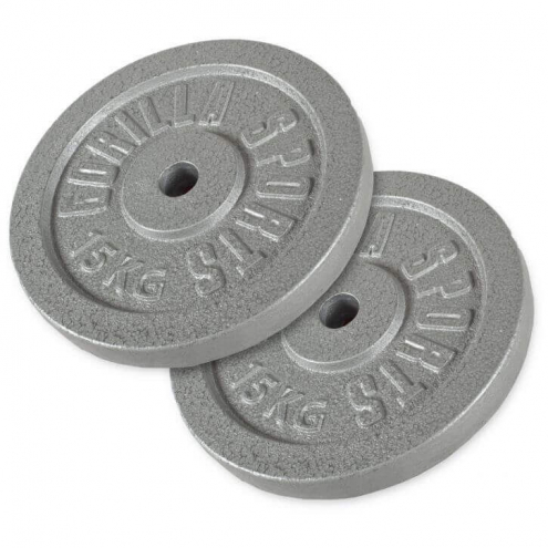2 x 15 kg Valurautapainot 2 x 15 kg Valurautapainot