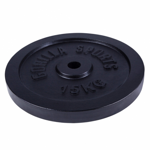 30mm Valurautainen Levypaino 15kg Musta 30mm Valurautainen Levypaino 15kg Musta