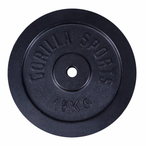Valurautainen Levypaino 15kg Musta Valurautainen Levypaino 15kg Musta