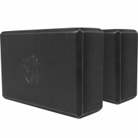Yoga Blocks, Joogapalikat Tuplapakkaus, Musta, 23,5x15x8cm