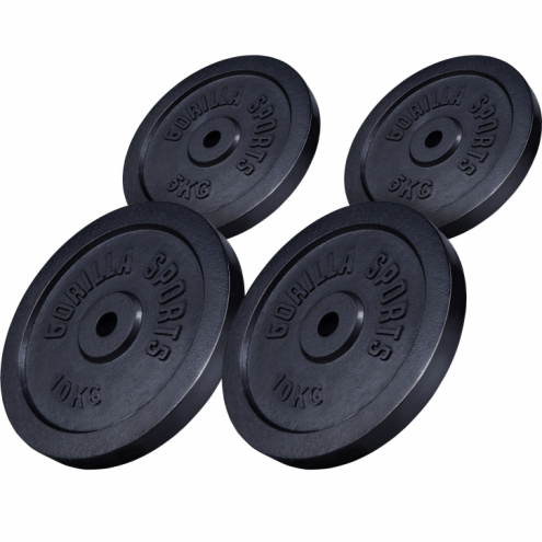30mm Valurautainen levypainosarja 2x10kg 2x5kg Musta 30mm Valurautainen levypainosarja 2x10kg 2x5kg Musta