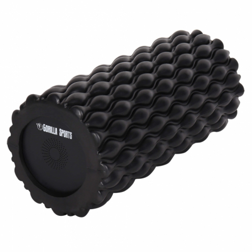 Foam Roller 3 in 1, Hierontarulla Tärinällä, Musta, 30x10cm