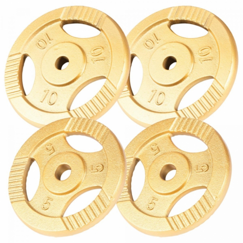 Tri Grip painosetti 100kg, kullanvärinen Tri Grip painosetti 100kg, kullanvärinen