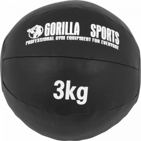 Wall Ball Kuntopallo Setti 3 kg, 4 kg ja 5 kg, Musta PU