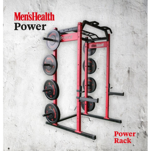 Men's Health Power Rack / Kyykkyhäkki 181x143x226cm Teräs Musta/Punainen