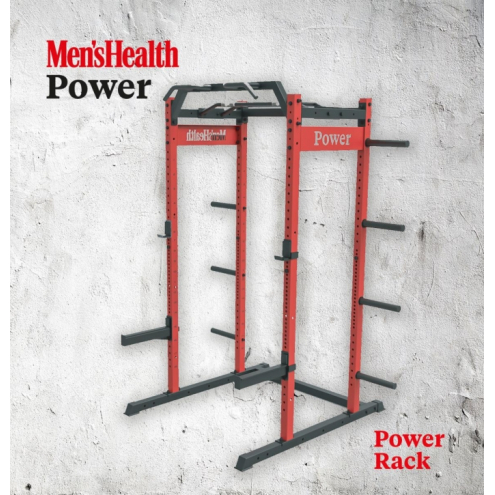 Men's Health Power Rack / Kyykkyhäkki 181x143x226cm Teräs Musta/Punainen