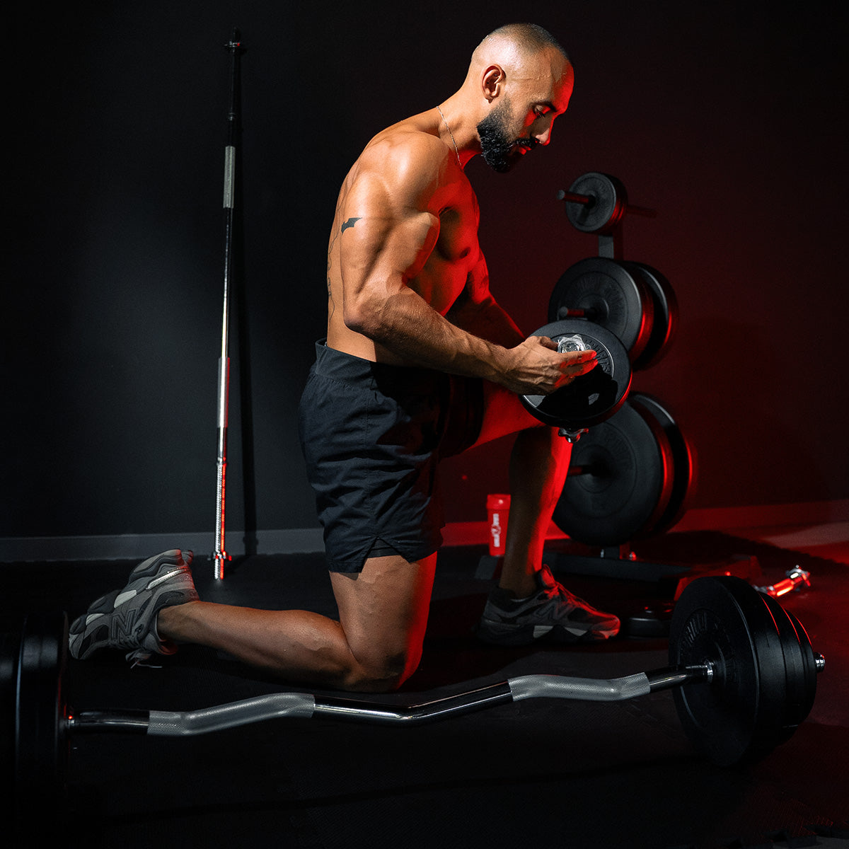 Vinyylinen levytankosarja 100 kg suoralla ja EZ-tangolla