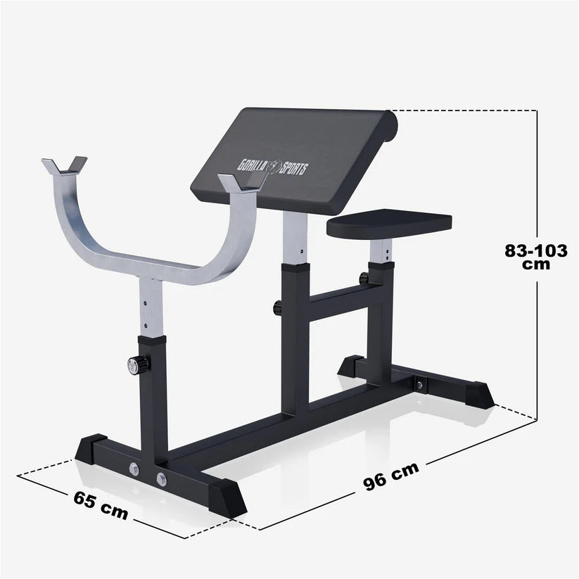 Scott Penkki / Hauispenkki Säädettävä 96x65x83-103cm Musta