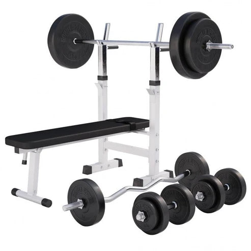 Säädettävä painonnostopenkki 100 kg painosarjalla
