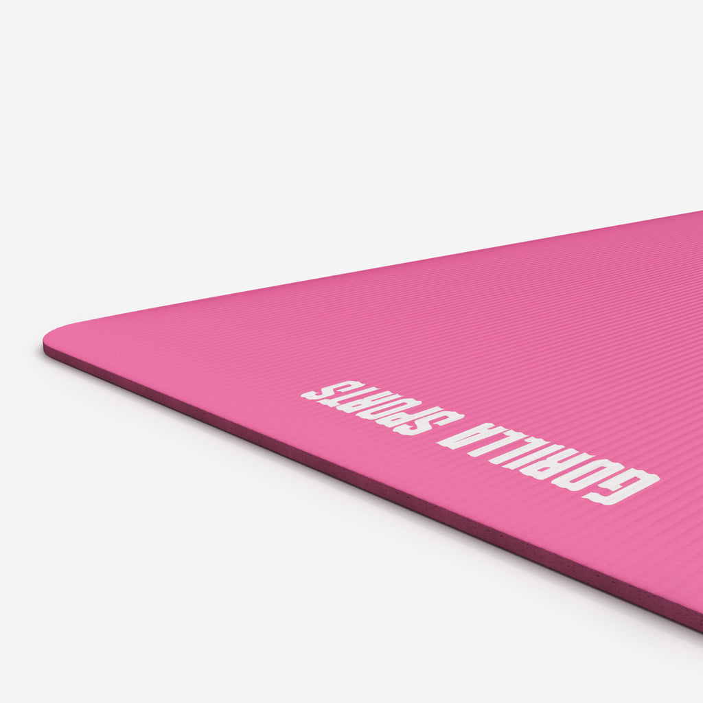 Jumppamatto Kantohihnalla, Ihoystävällinen, 190x100x1,5cm, Fuksia