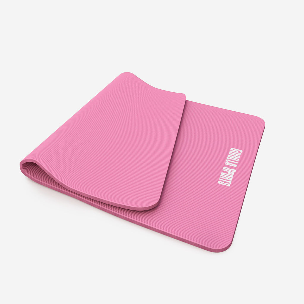 Jumppamatto Kantohihnalla, Ihoystävällinen, 190x100x1,5cm, Pinkki