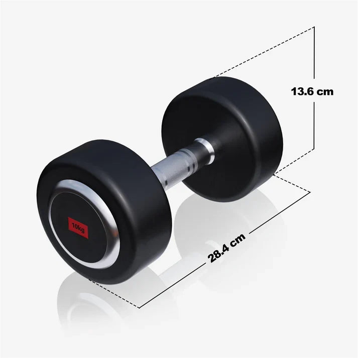OUTLET - Pro kiinteä kumipinnoitettu käsipaino 2,5–50 kg - 10 kg