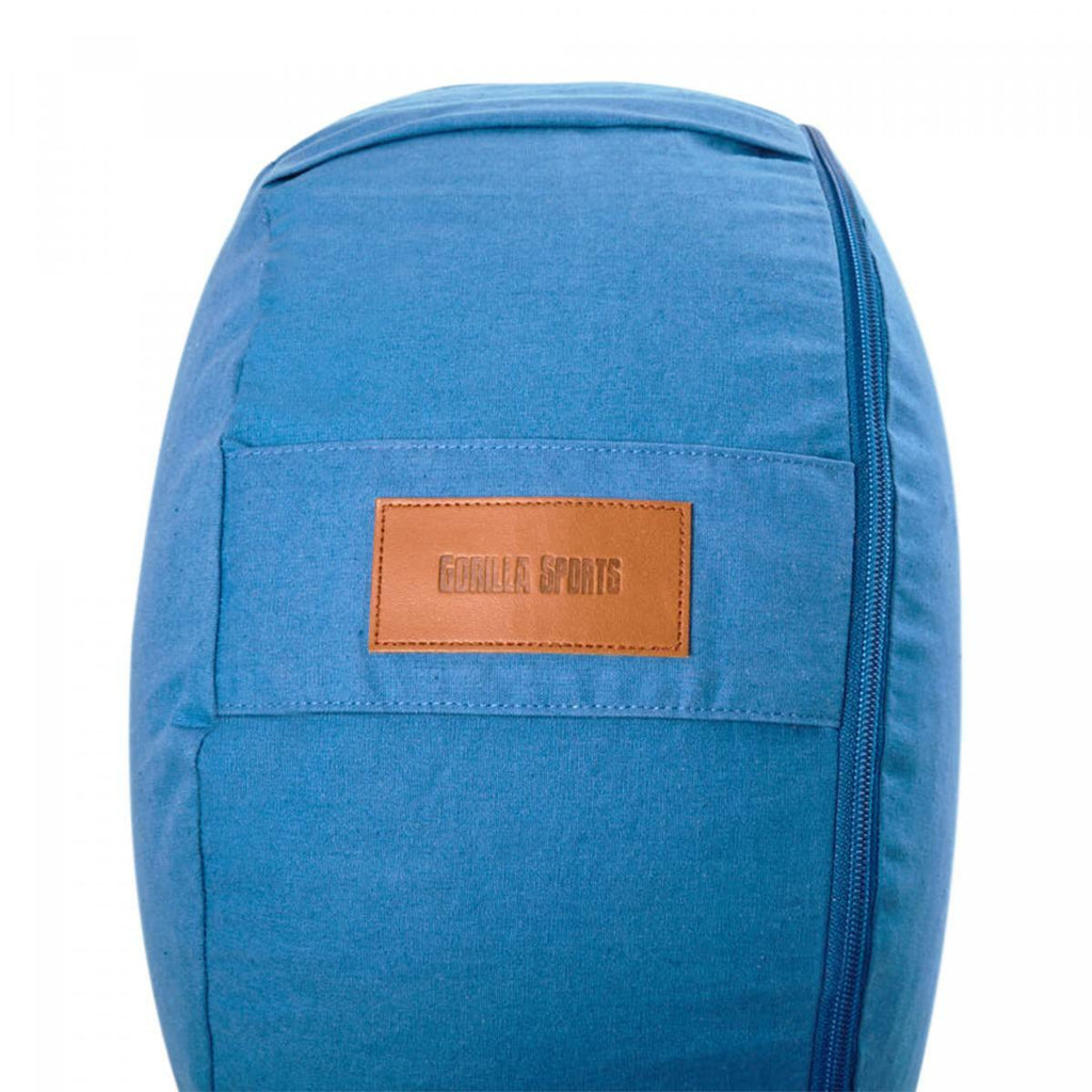 Joogatyyny, Puuvilla, Sininen, 34x18cm